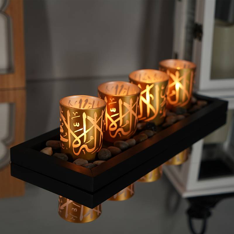 Get ready for Ramadan with our new candle holders! Made from high-quality glass, they're designed to be both beautiful and safe. Just add your tea candles (not included) to create a warm, cosy atmosphere.  Elevate your home decor for Ramadan and create a warm and welcoming atmosphere for your loved ones.