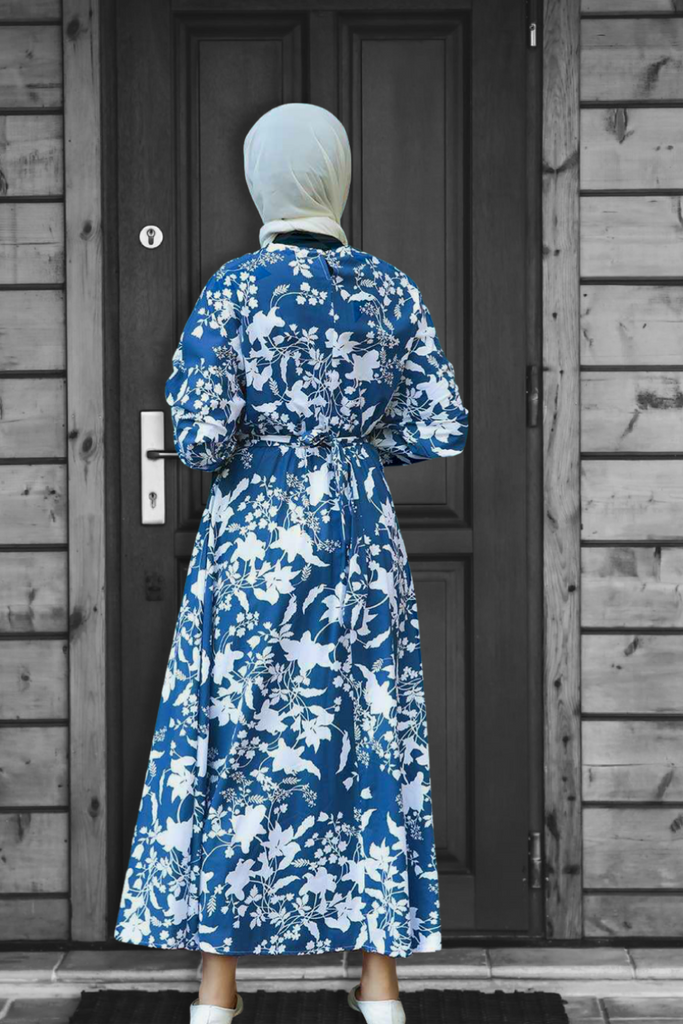 The floral print dress is designed in a light fabric with a round neckline. This is one of our new favourites as its loose fit gives a much-relaxed look, it's the perfect outfit for your daily chores, picnics, casual outing or comfy enough to wear around the house for your everyday look. Zoya printed dress is great for summer days, style with white trainers and a crossbody bag. 