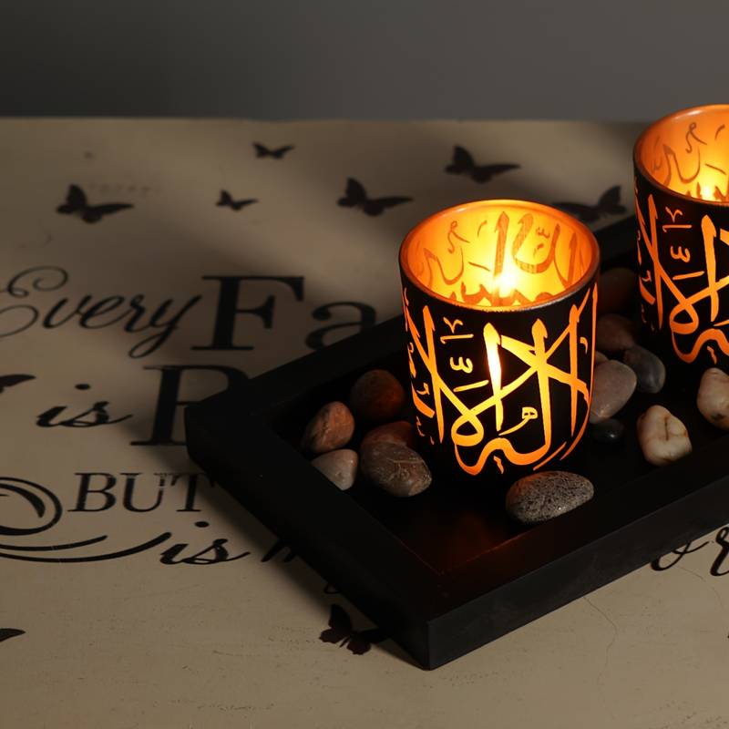 Get ready for Ramadan with our new candle holders! Made from high-quality glass, they're designed to be both beautiful and safe. Just add your tea candles (not included) to create a warm, cosy atmosphere.  Elevate your home decor for Ramadan and create a warm and welcoming atmosphere for your loved ones.