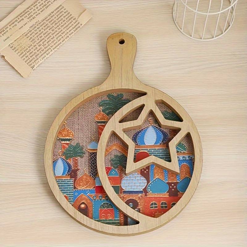 <p><span>Make your Eid celebrations memorable with our exquisite crescent moon and star food serving tray. This beautifully crafted tray, measuring 24cm x 32cm is perfect for your upcoming Ramadan iftar gatherings or Eid festivities. </sThe tray is made of natural splinter-free wood, ensuring durability and safety.