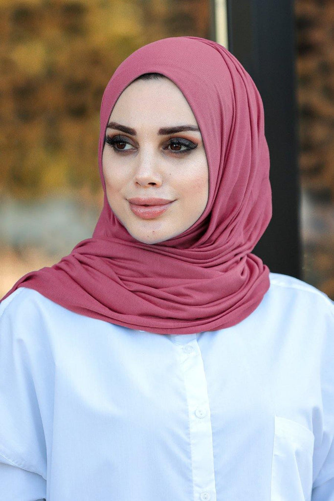Plain Mauve Pink Jersey Hijab - Croyance London