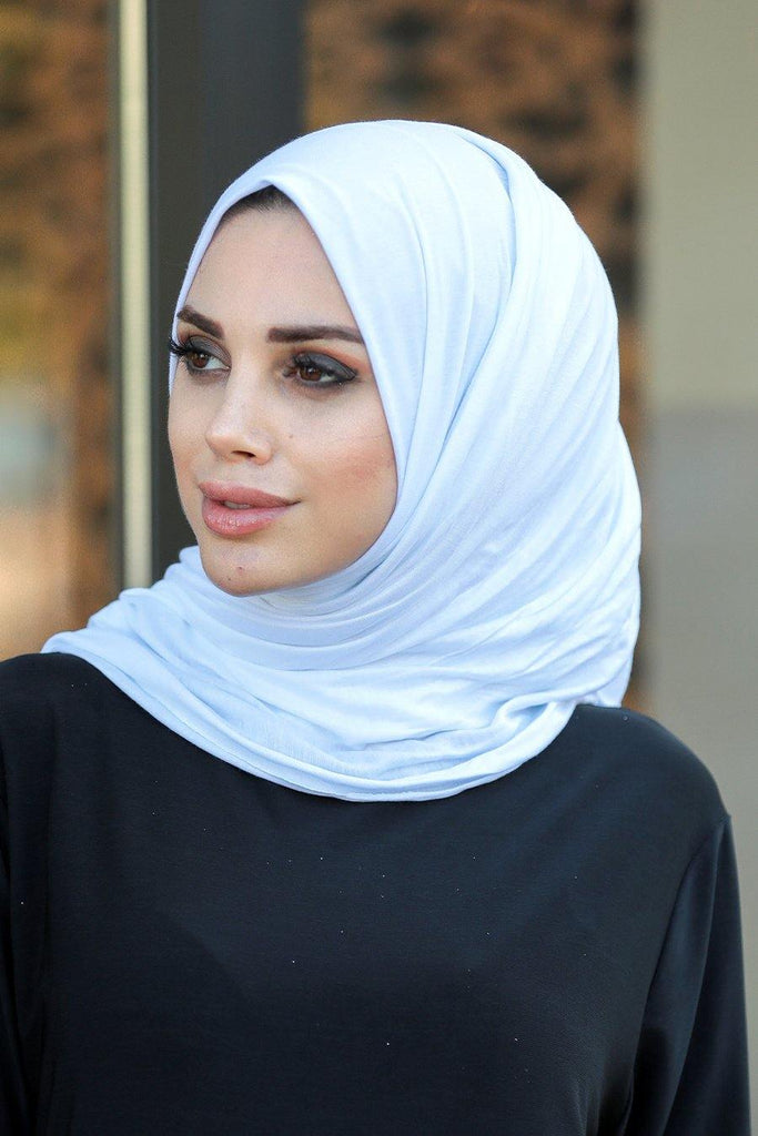Plain White Jersey Hijab - Croyance London
