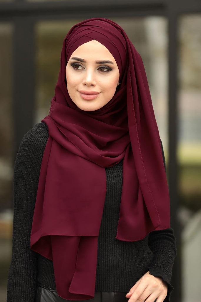 The elasticity of the material enables strength and durability. The lightweight fabric drapes well and gives the desired look. Get ready with your hijab in minutes, just tie it at the back of your head and drape the rest.
