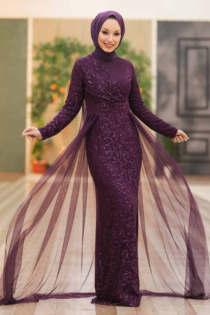 Zareen Occasion Dress is accented with sparkly sequins all over the dress. It’s cut to a body-skimming silhouette with long sleeves and a double-layer skirt to accentuate your look. This luxurious, figure-flattering gown is the perfect fit for wedding guests, bridesmaids, engagement ceremonies, and much more.  The unique pattern has an attached veil that accentuates your look to the next level, it's the dress where a second look is guaranteed no matter where ever you go. 